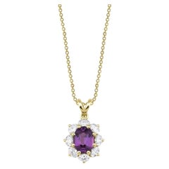 2.40ct Purple Sapphire And Diamond Necklace