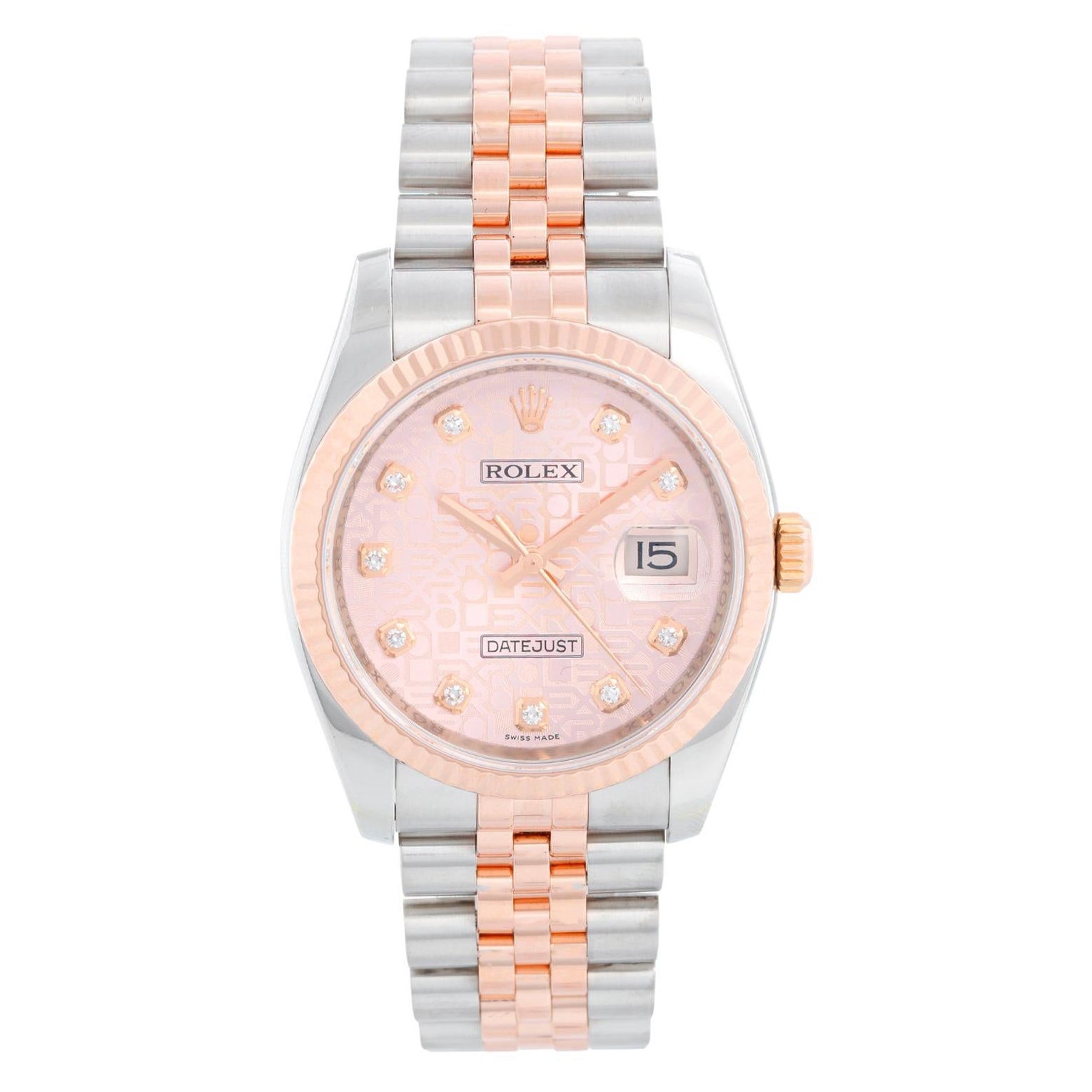 Rolex Datejust Herrenuhr aus 2-farbigem Stahl/Roségold 116231 im Angebot