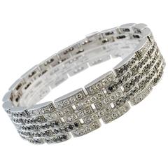 Cartier Black and White Diamond Maillon Panthere Bracelet