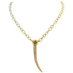 Rare Loree Rodkin Gothic Diamond Cutlass Necklace 4