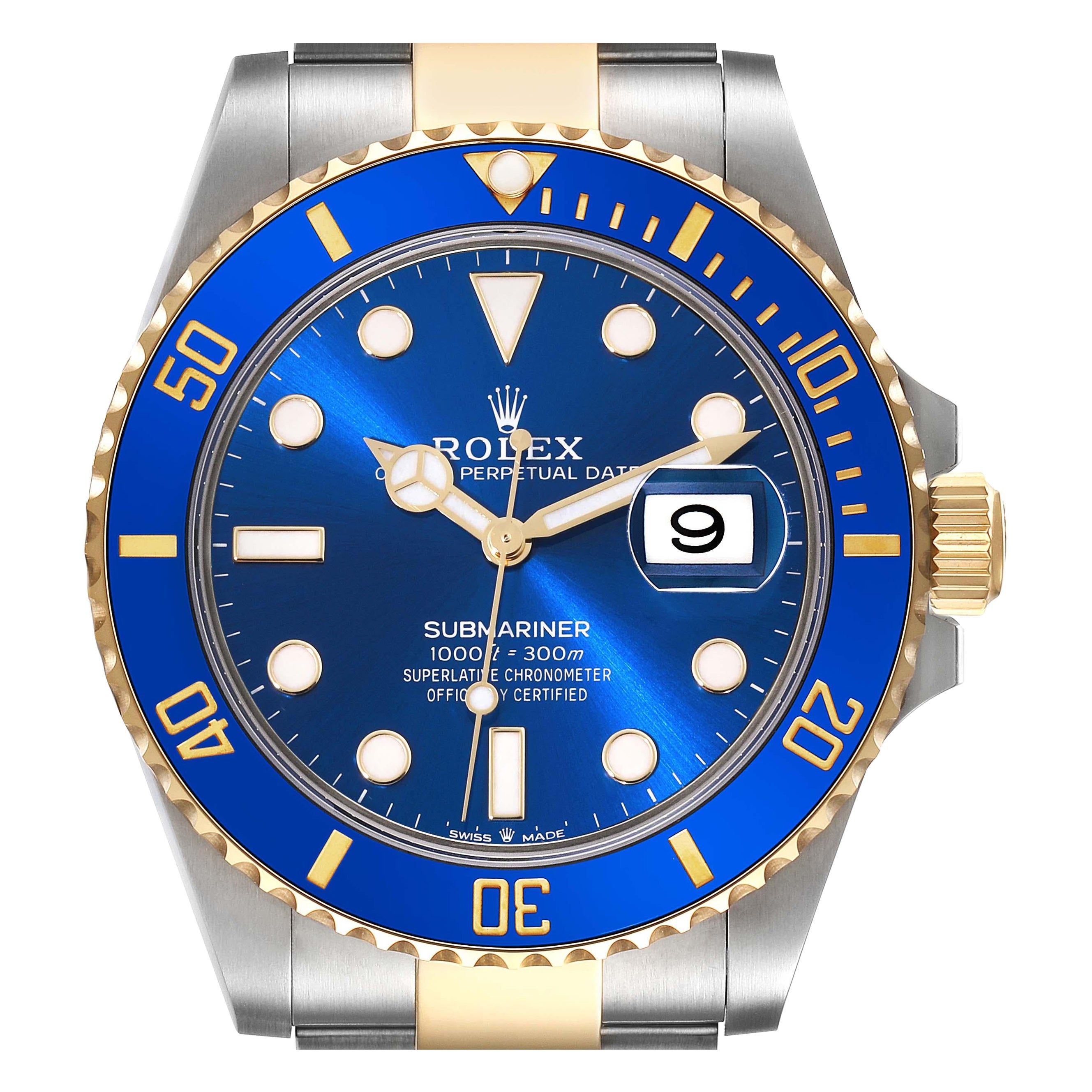 Rolex Submariner 41 Steel Yellow Gold Blue Dial Mens Watch 126613 Box Card For Sale