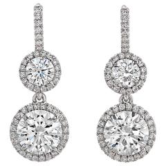 2.24 Carat Diamond Drop Earrings 1