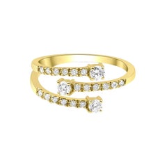 0.34ct Three Row Diamond Ring