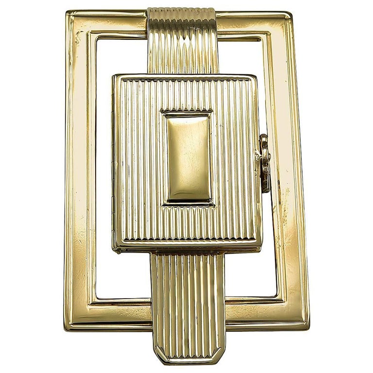 Art Deco Gold Money Clip with Secret Compartment For Sale at 1stDibs | art  deco money clip, 9ct gold money clip