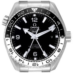 Used Omega Seamaster Planet Ocean GMT Steel Mens Watch 215.30.44.22.01.001 Box Card