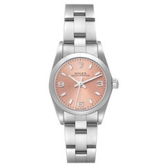 Rolex Oyster Perpetual Salmon Dial Steel Ladies Watch 76080