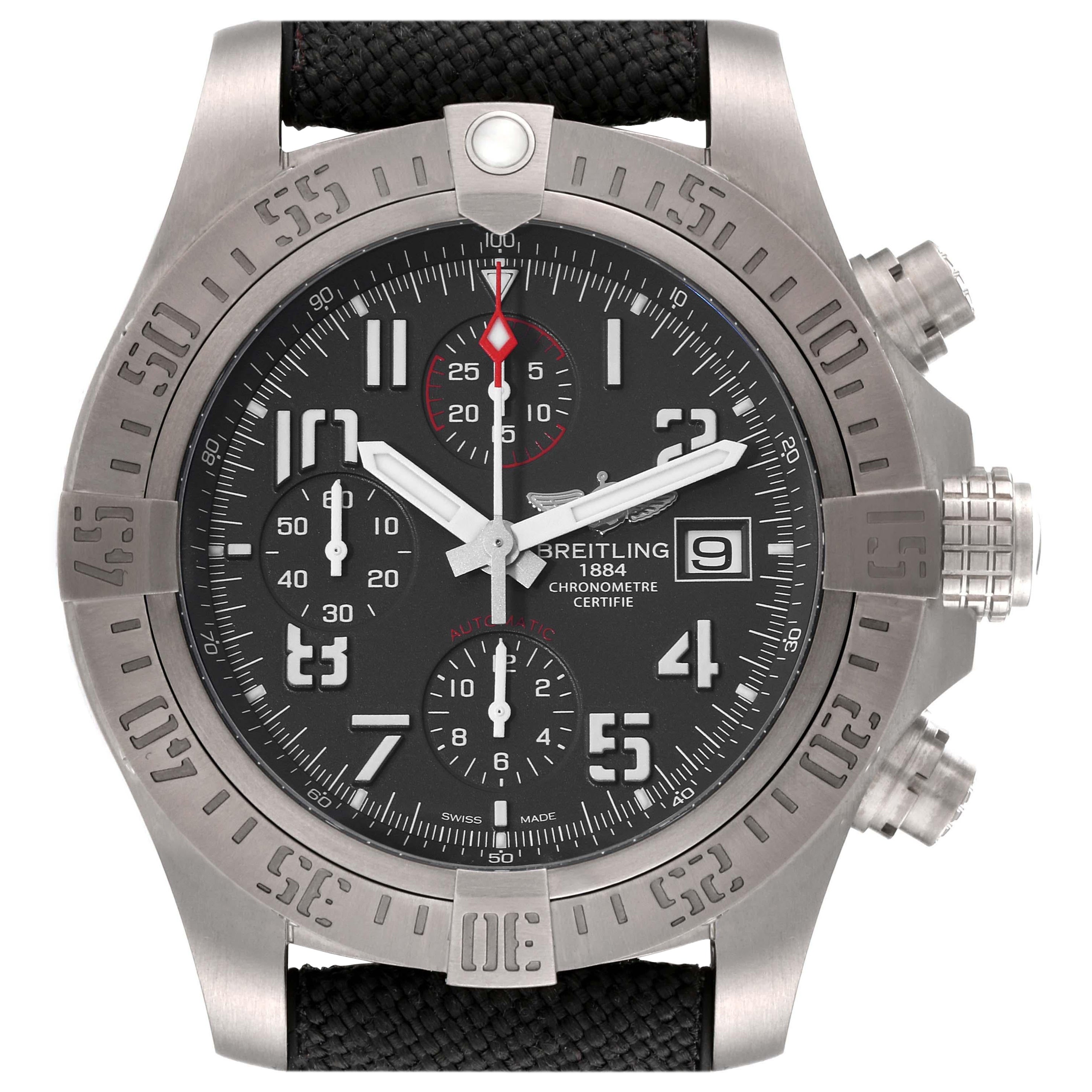 Breitling Avenger Bandit Chronograph Grey Dial Titanium Mens Watch E13383