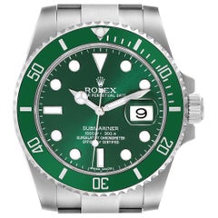 Rolex Submariner Hulk Green Dial Steel Mens Watch 116610LV Boîte Card