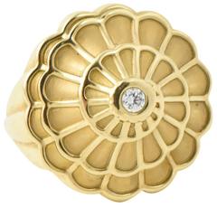 Carrera y Carrera Afrodita Diamond & Gold Flower Cocktail Ring 4