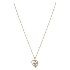 Disney 14K Gold Diamond Heart Mickey Mouse Necklace