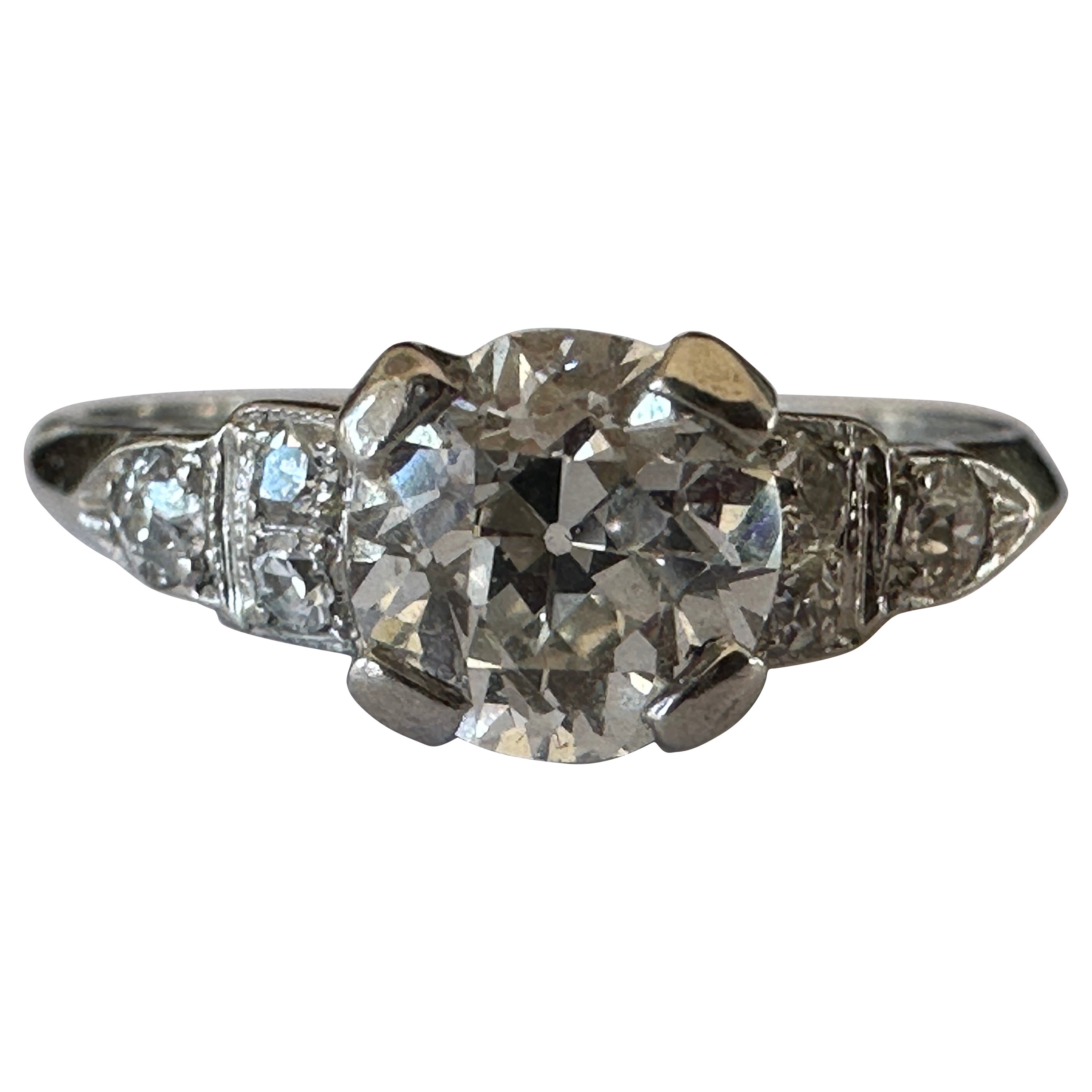 Art Deco Diamant Verlobungsring 