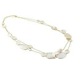 53" Ippolita Mother of Pearl Gold Station Necklace
