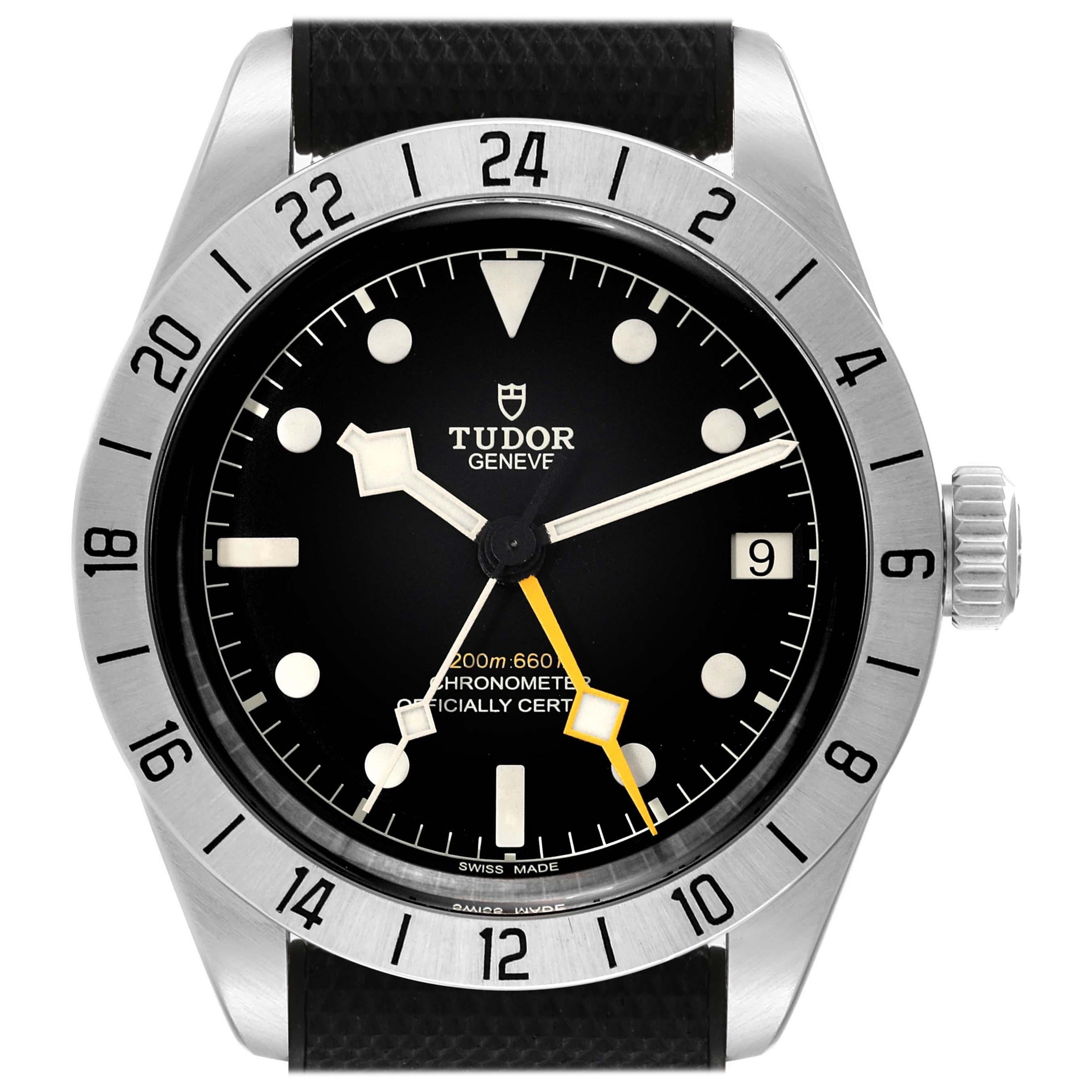 Tudor Black Bay Pro GMT Steel Mens Watch M79470 Box Card