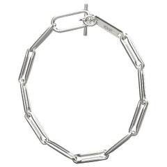 Bracelet à maillons linéaires, argent sterling