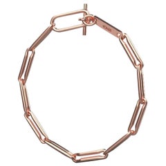 Linear Link Chain Bracelet, 18k Rose Gold