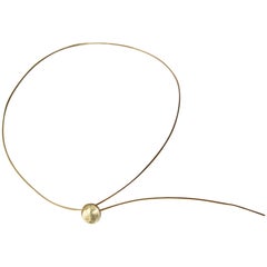 Vintage Betty Cooke Gold American Modernist Dot Necklace