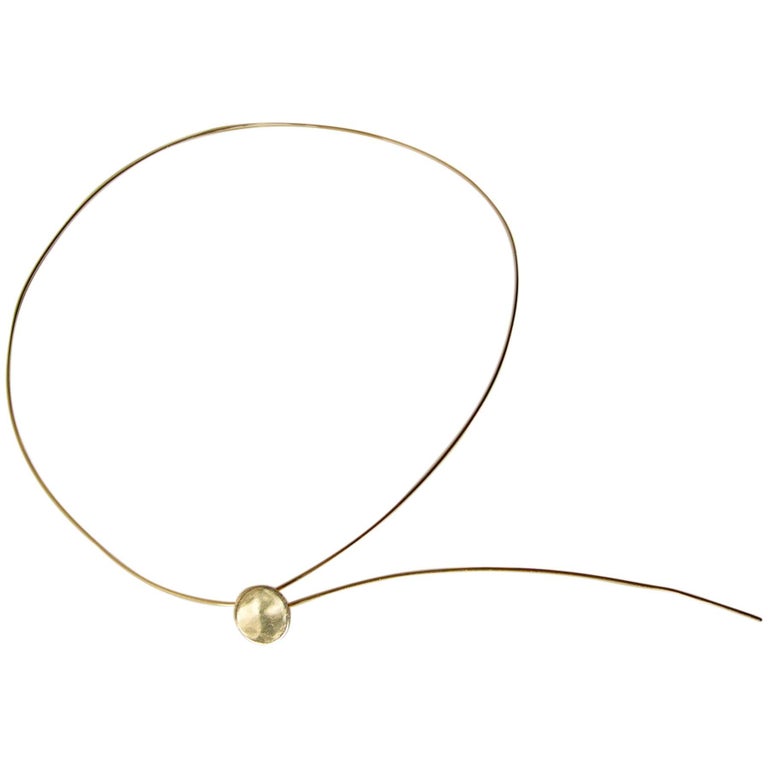 Betty Cooke Gold American Modernist Dot Necklace For Sale
