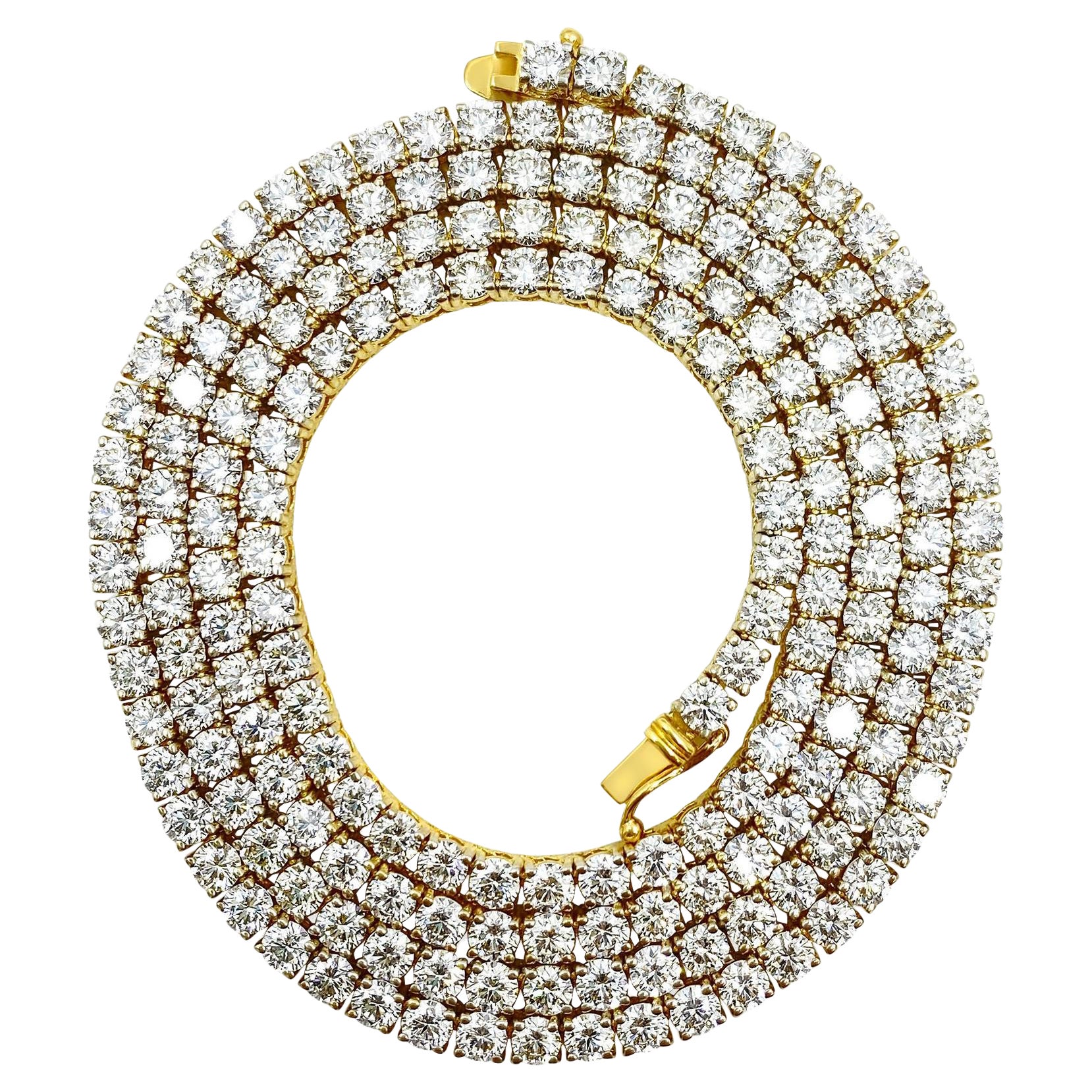 23CT VVS Diamant-Tennis-Halskette im Angebot