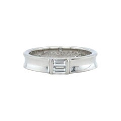 Tiffany and Co. 18 Karat White Gold Baguette Diamond Wedding Band 