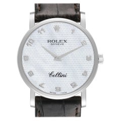 Rolex Cellini Classic White Gold Mother Of Pearl Dial Mens Watch 5115 Unworn