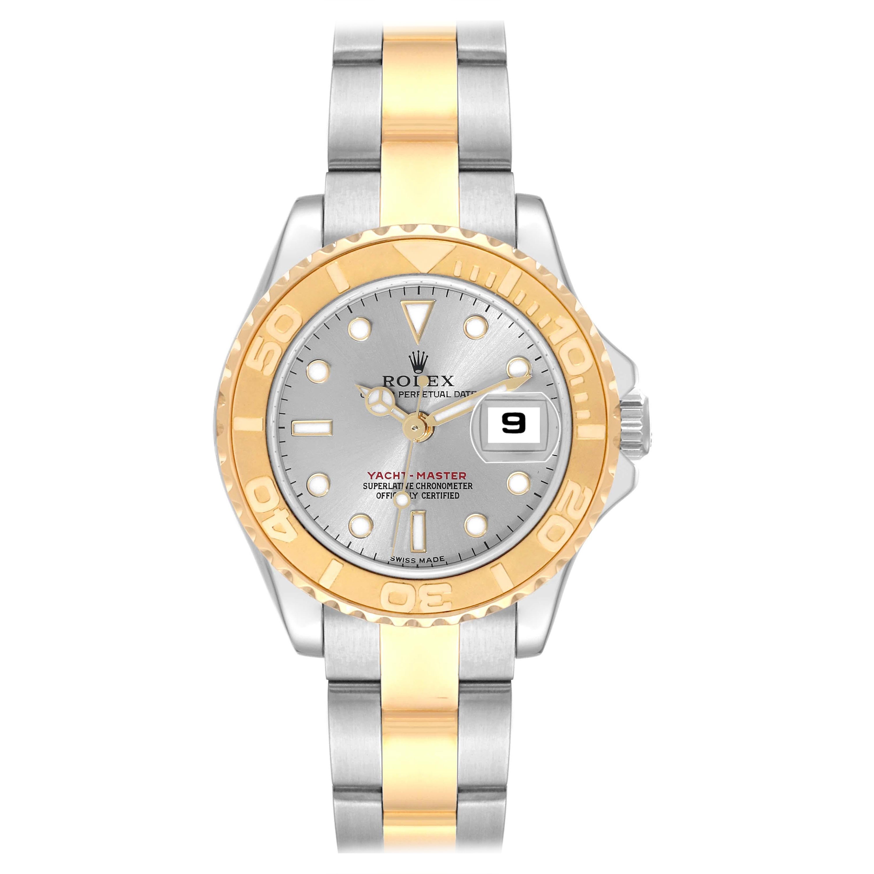 Rolex Yachtmaster 29 Steel Yellow Gold Ladies Watch 169623 Box Papers