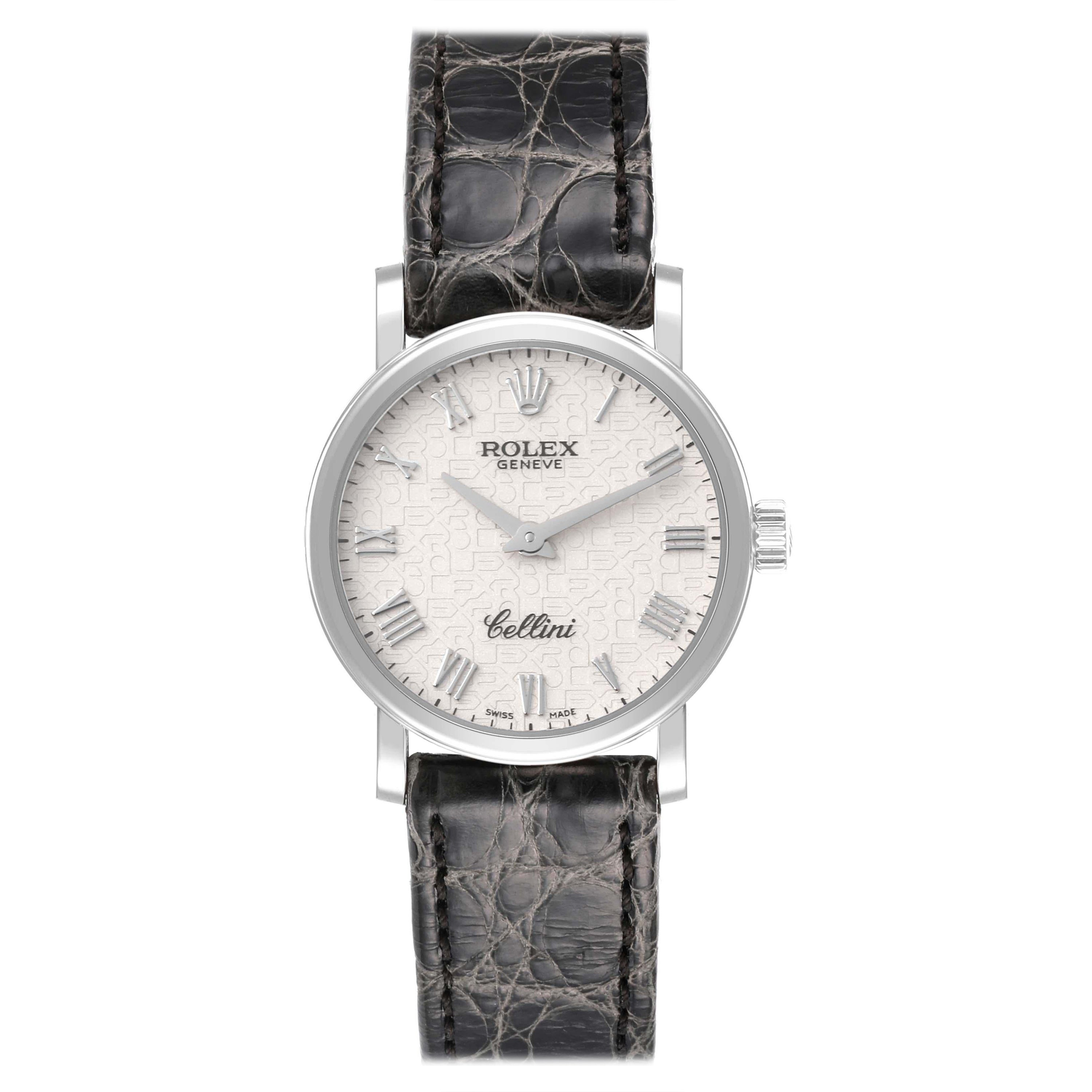 Rolex Cellini Classic White Gold Anniversary Dial Ladies Watch 6110 Unworn