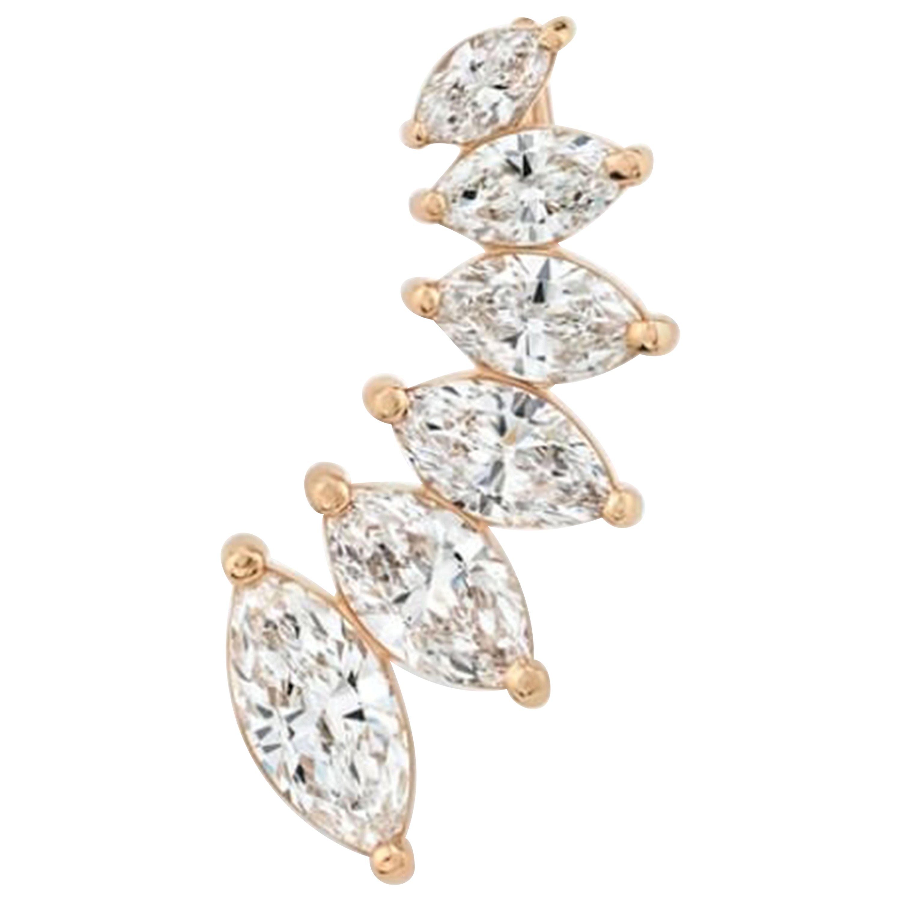 Madison Marquise Climber Earring For Sale