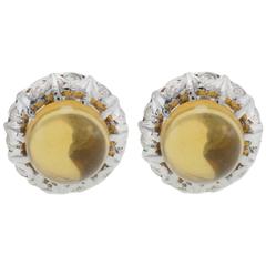 Luise Topaz Diamond White Gold Earrings 9