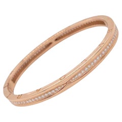 Conjunto de brazalete de diamantes B.Zero1 de Bvlgari en oro rosa de 18 quilates