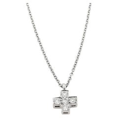 TIFFANY & Co. Platinum Diamond Cruciform Cross Pendant Necklace