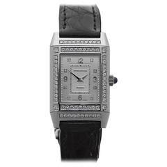 Jaeger-LeCoultre Damen Weißgold Diamanten Reverso Mechanische Armbanduhr