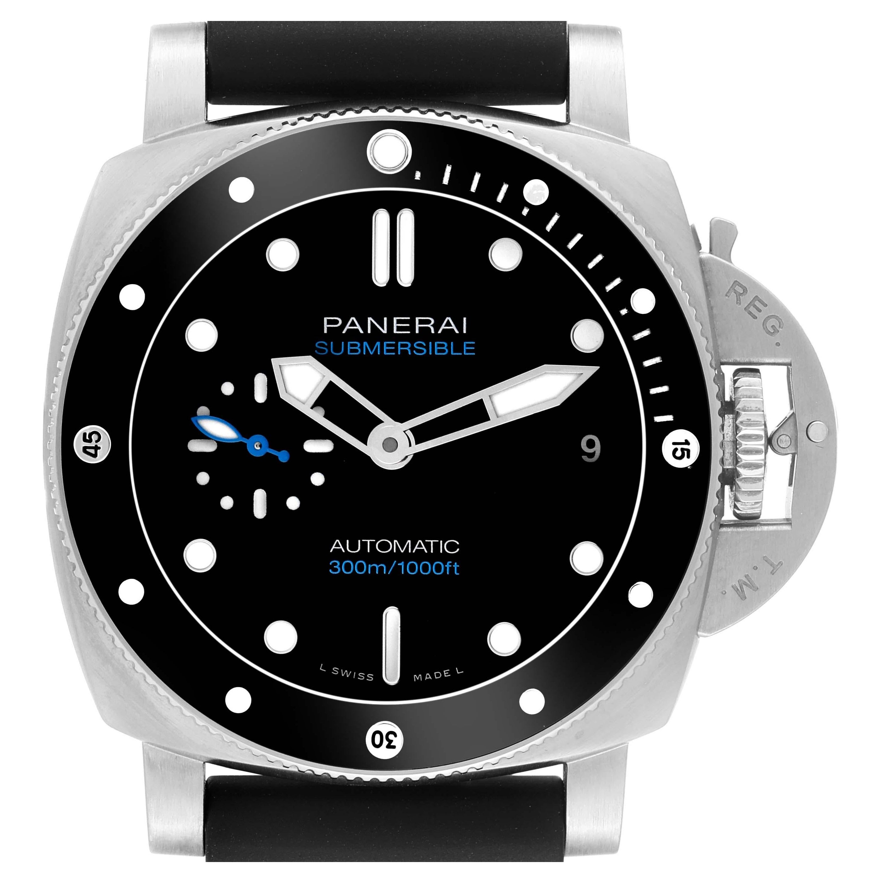 Panerai Luminor Submersible 42mm Steel Mens Watch PAM00683 Box Papers For Sale