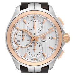 TAG Heuer Link Steel Rose Gold Chronograph Mens Watch CAT2050