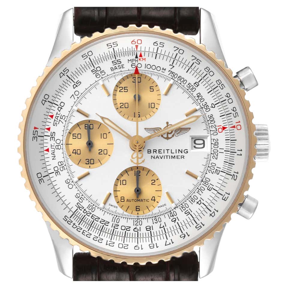 Breitling Navitimer Montbrillant Datora Steel Brown Automatic Watch ...