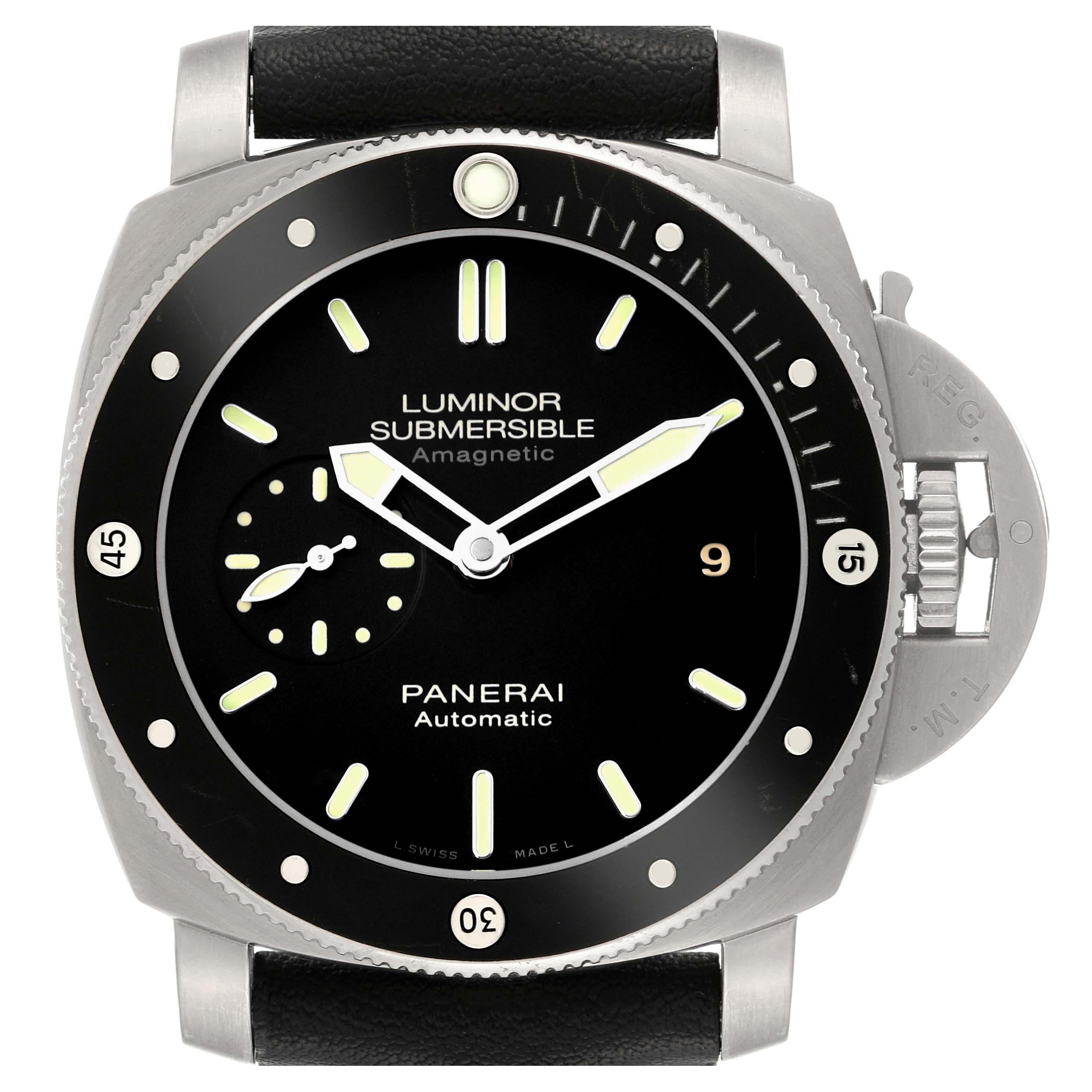 Panerai Luminor Submersible 1950 Titanium Amagnetic Watch PAM00389 Box Papers For Sale