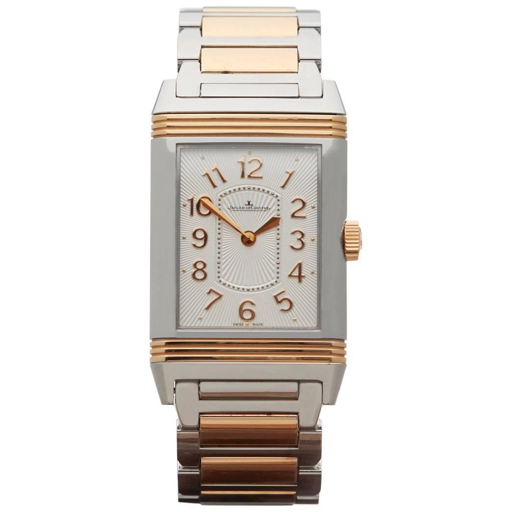 Jaeger-LeCoultre Rose Gold Stainless Steel Reverso Ultra Thin Grande Wristwatch