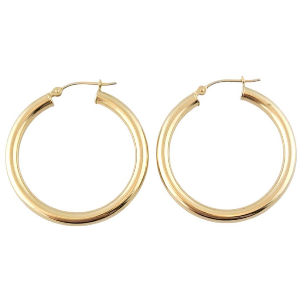  14K Yellow Gold Hoop Earrings #14557
