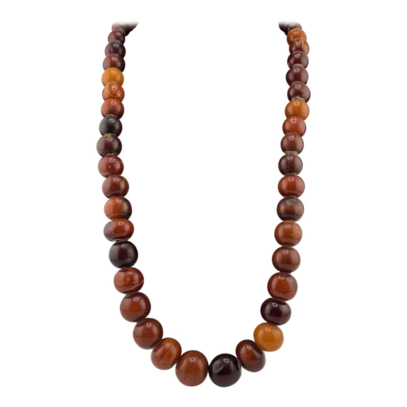 Rare 72 Grams Of Fine Butterscotch Amber Necklace