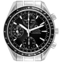 Used Omega Speedmaster Day-Date 40 Steel Chronograph Mens Watch 3220.50.00 Card