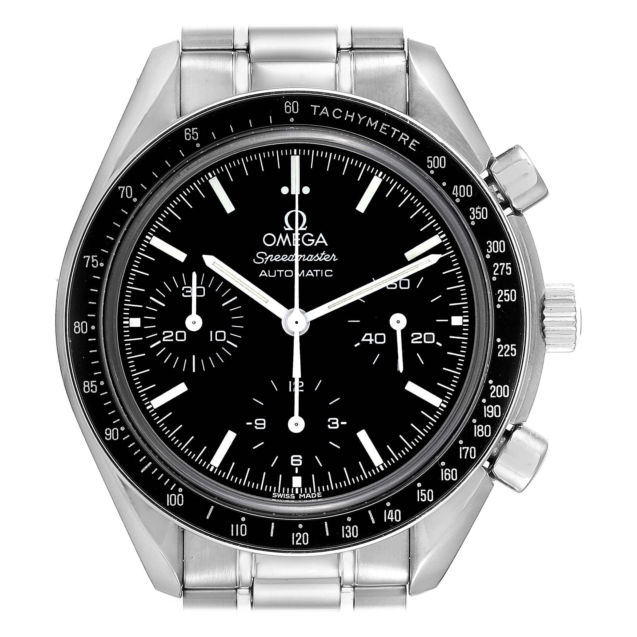 Omega Speedmaster Reduced Chronograph Steel Mens Watch 3539.50.00 For Sale
