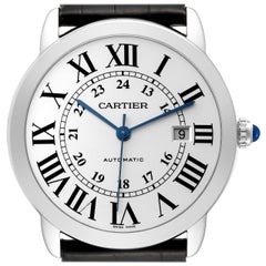 Cartier Ronde Solo XL Silver Dial Steel Mens Watch W6701010