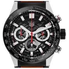 Tag Heuer Carrera Chronograph Skeleton Dial Steel Mens Watch CBG2010 Box Card