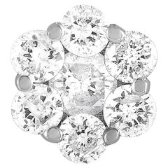 14K White Gold 0.25ct Diamond Flower Cluster Pendant