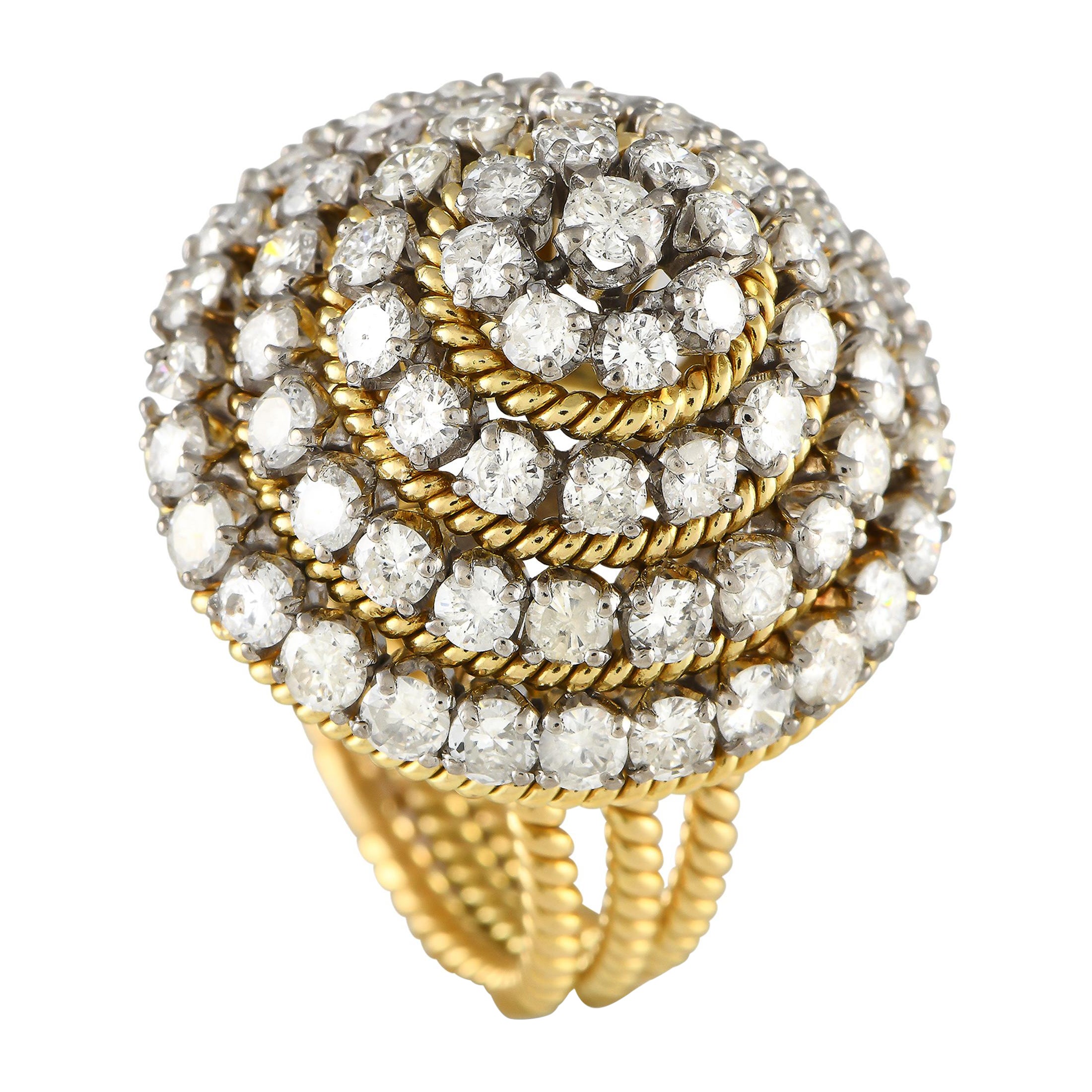 Statement-Ring aus 18 Karat Gelbgold mit 1,90 Karat Diamant