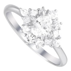 Platinum 0.92ct Diamond Ring