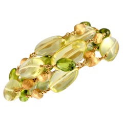 Marco Bicego Bracelet en or jaune 18 carats avec péridots