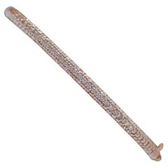 Diamonds, 18 Karat Rose Gold Modern  Bracelet.