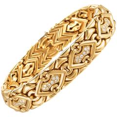 Bulgari Trika Yellow Gold Diamond Bracelet