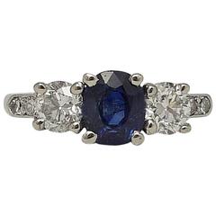 Art Deco 2.13ct Sapphire
Diamond Three Stone Ring in Platinum Art Deco 2.13ct Sapphire
Diamond Three Stone Ring in Platinum