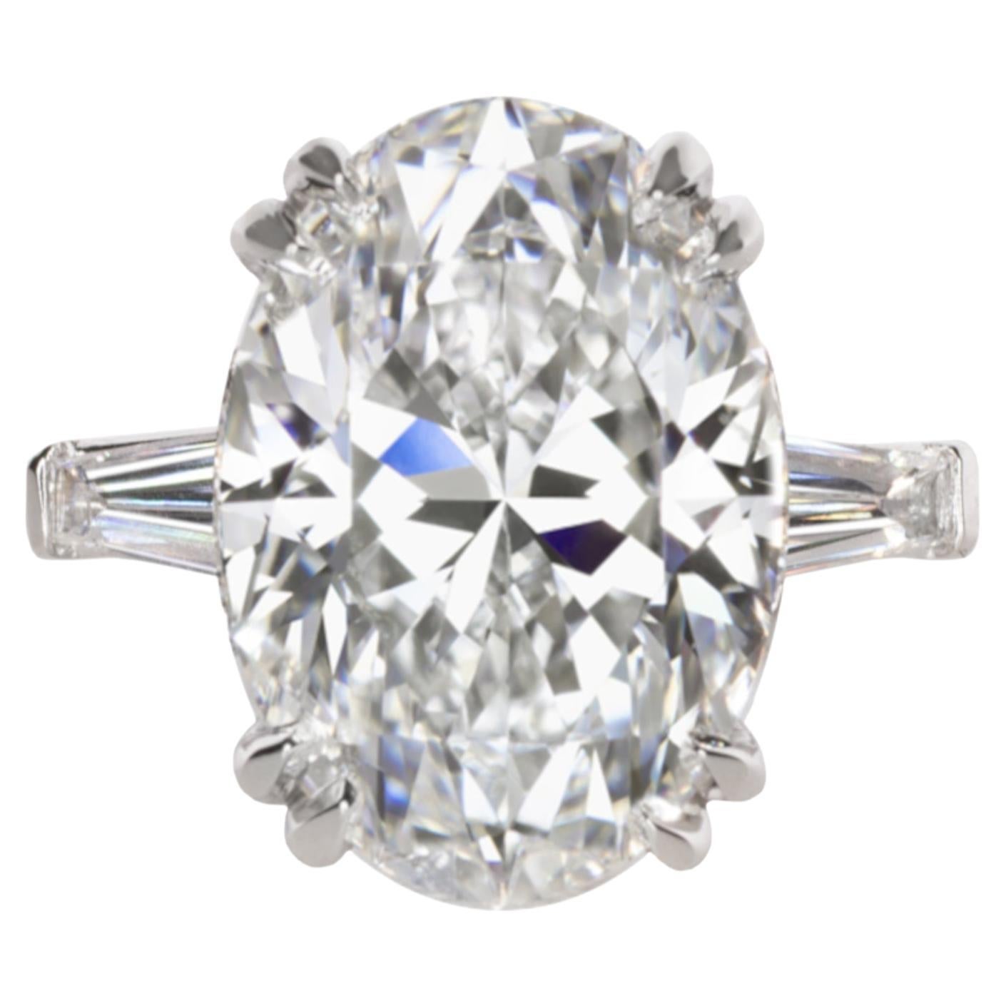 GIA Certified 4 Carat Excellent Cut Ring Internally Flawless E Color For Sale